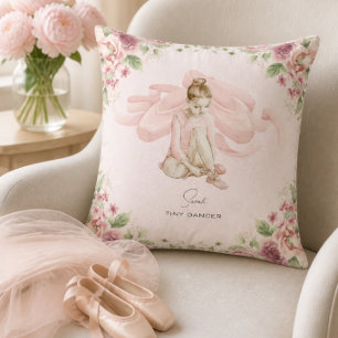 Tiny Dancer Ballerina Personalised Throw Pillow