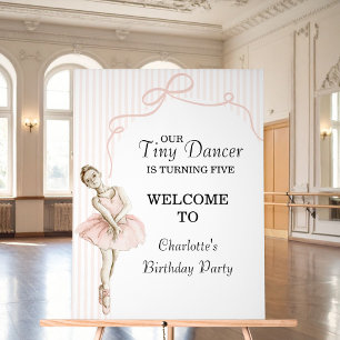 Tiny Dancer Ballerina Pink Blush Girls Birthday Acrylic Sign