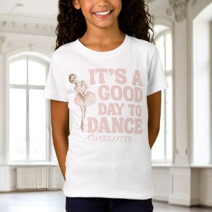 Tiny Dancer Ballerina Pink Blush Girls Birthday T-Shirt
