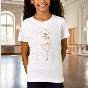 Tiny Dancer Ballerina Pink Girls Birthday T-Shirt