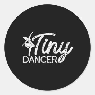 Tiny Dancer Cute Dance Boys Girls Salsa Ballet Dan Classic Round Sticker