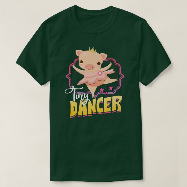 Tiny Dancer Pig Oink Ballet Premium  T-Shirt (Design Front)