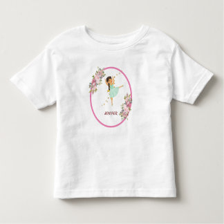  Tiny Dancer | Pink Floral Ballet Birthday Party Toddler T-Shirt
