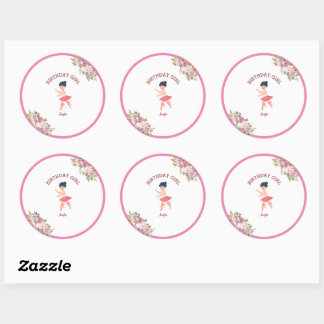 Tiny Dancer | Pink Red Rose Party Classic Round Sticker