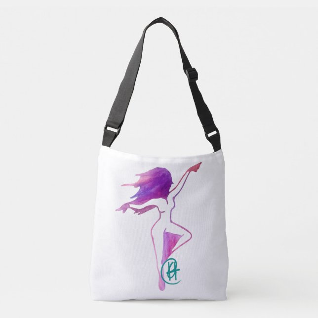 Tiny Dancer Watercolor Art Crossbody Bag (Front)
