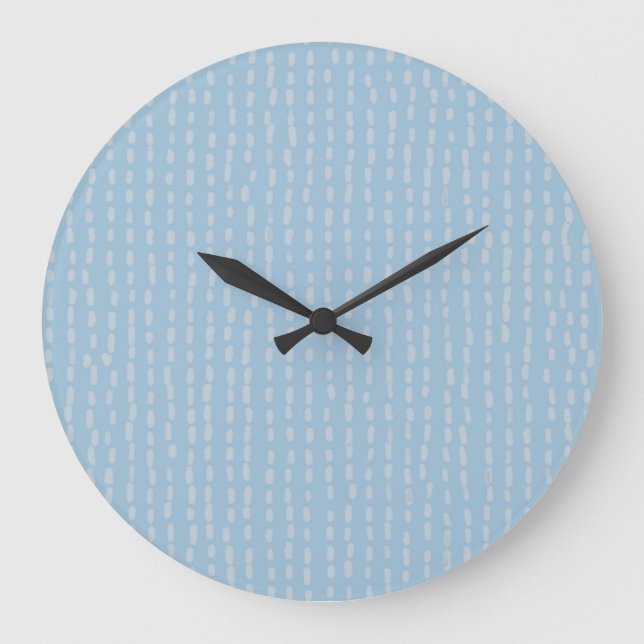 Tiny dashes graphic design large clock (Front)