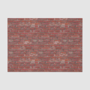 Tiny Deep Red Bricks Urban Pattern Tissue Paper