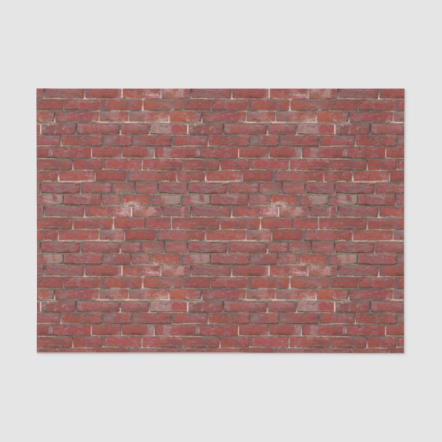 Tiny Deep Red Bricks Urban Pattern Tissue Paper (Front)