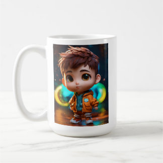 "Tiny Delight: Adorable Kid Finds Joy in a Cup!" Coffee Mug