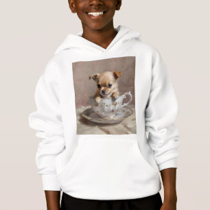 Tiny Delight: Chihuahua Puppy in a Teacup