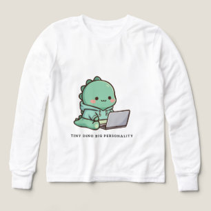 Tiny Dino Big Personality Cute Kids Dinosaur Shirt