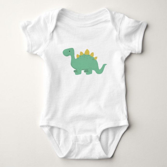Tiny dinosaur baby bodysuit (Front)