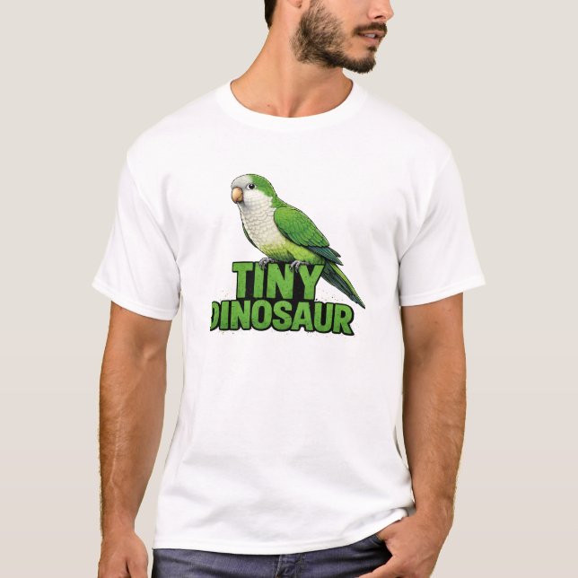 Tiny Dinosaur Quaker Parrot T-Shirt (Front)