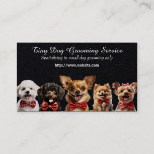 Tiny Dog Grooming Service Business Card