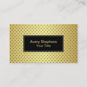 Tiny Dots on Gold Professional Business Card