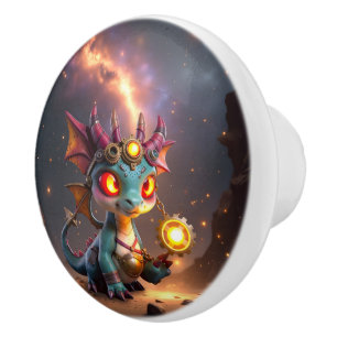 Tiny Dragon, Big Time Energy – The Ember Clockling Ceramic Knob