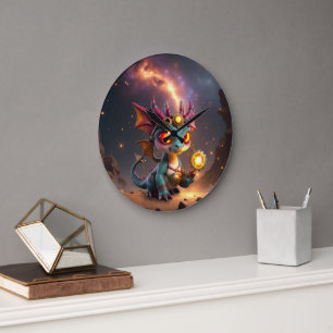 Tiny Dragon, Big Time Energy – The Ember Clockling Large Clock