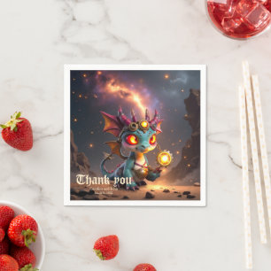 Tiny Dragon, Big Time Energy – The Ember Clockling Napkin