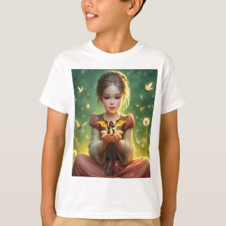 Tiny Dragon Keeper with Butterflies T-Shirt