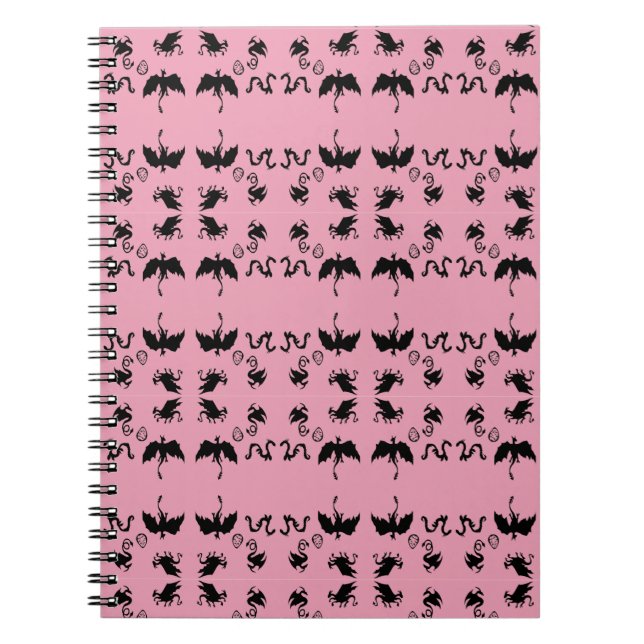 tiny dragons pink notebook (Front)