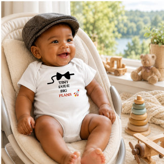 Tiny Dude, Bog Plans Baby Bodysuit