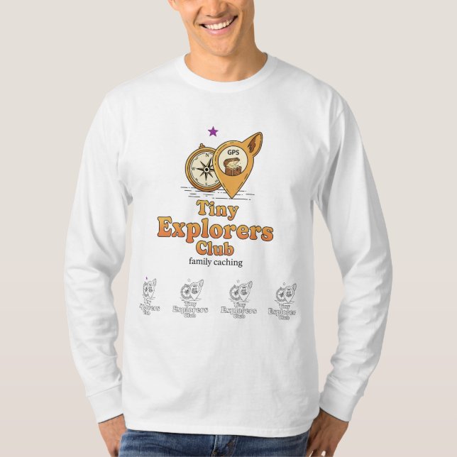 Tiny Explorers Club – Compass & Treasure Family Ca T-Shirt (Front)