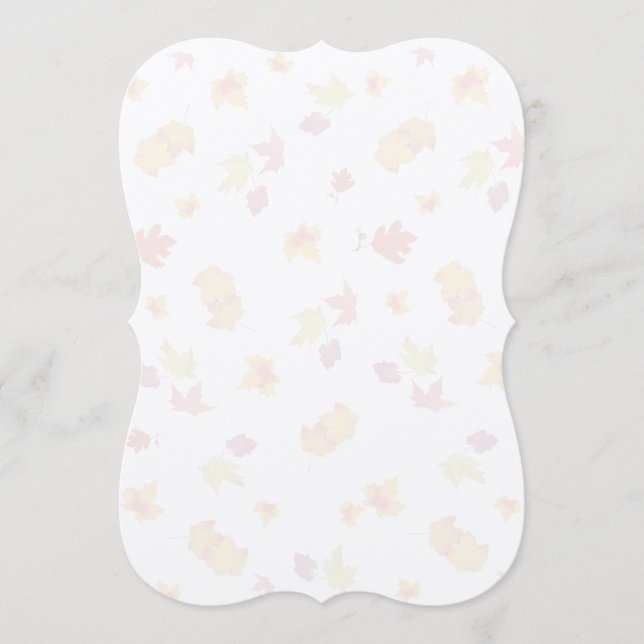 Tiny Fall Leaf Pattern Nature Fan Program Paper Programme (Front)