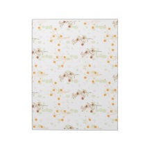 Tiny Flower Branch Pattern Notepad