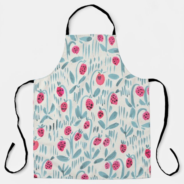 Tiny Flowers: Watercolor Seamless Apron (Front)