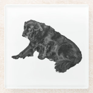 Tiny Gallery: Side-Rest Retriever Glass Coaster