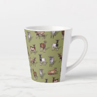 Tiny Goats on Green - Goat Herd Pattern