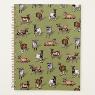 Tiny Goats on Green - Goat Herd Pattern Planner
