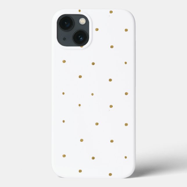 Tiny Gold Glitter Dots Golden Glittery Polka Dots Case-Mate iPhone Case (Back)
