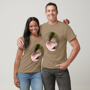 Tiny Grasshopper On White Azalea Flower  T-Shirt