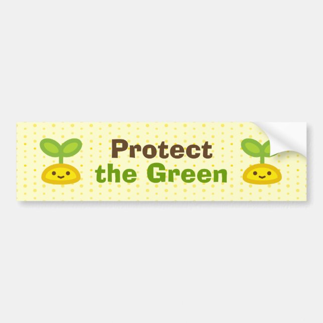 Tiny Green Sprout Bumper Sticker (Front)