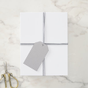 Tiny Grey and White Chequerboard Gift Tags