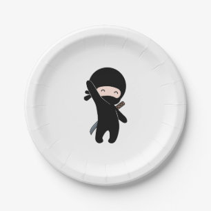 Tiny Happy Ninja Paper Plate