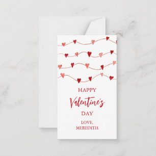 Tiny Happy Valentine's Day Kids Classroom Card