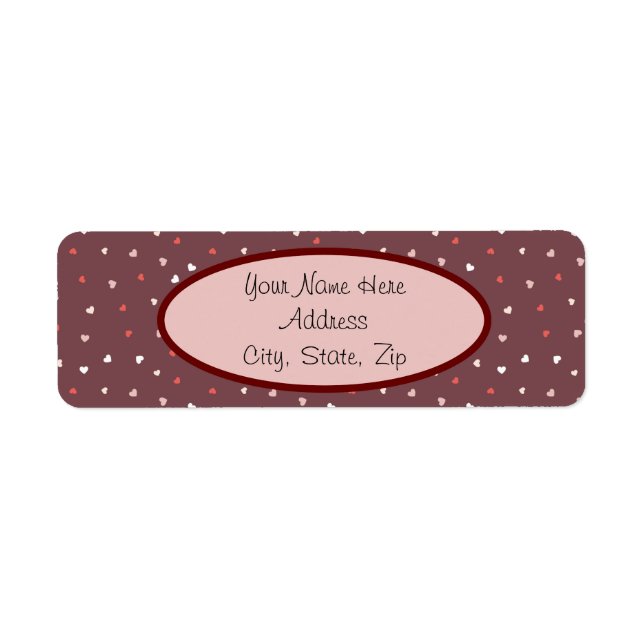 Tiny Heart Pattern Return Address (Front)