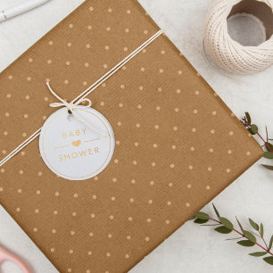 Tiny Heart Teal Watercolor Baby Shower Thank You Favour Tags