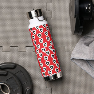 Tiny Heart Valentines Red Water Bottle