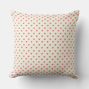 Tiny Hearts Little Red Dot Heart Print Cushion