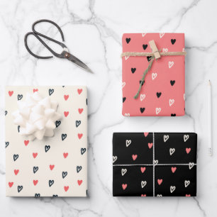 Tiny Hearts pattern gift Wrapping Paper Sheet