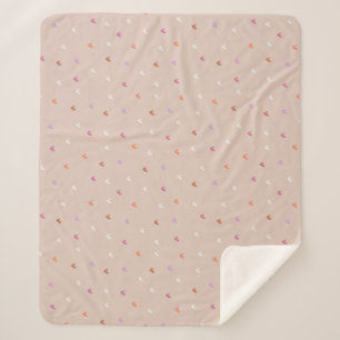 Tiny Hearts Sherpa Blanket