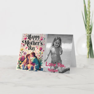 *~* Tiny Hearts Whimsical Mother's Day Photo AP72 Thank You Card