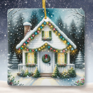 Tiny Home Personalised Christmas Ceramic Ornament