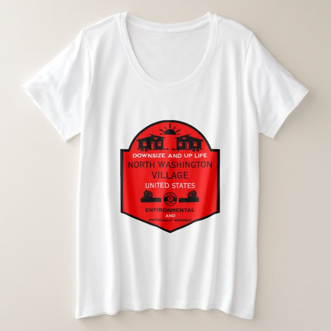 Tiny House Communities Editable Plus Size T-Shirt (Design Front)