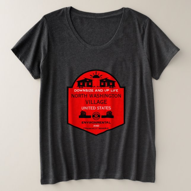 Tiny House Communities Editable Plus Size T-Shirt (Design Front)