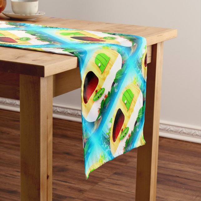 tiny house gypsy caravan short table runner (In Situ)