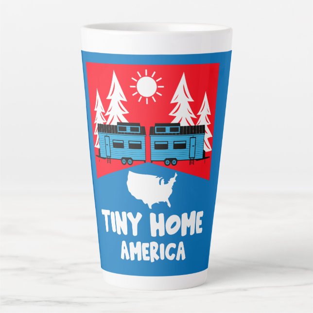 Tiny House Home America Latte Mug (Front)